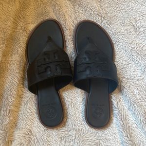 Tory Burch Full Logo Leather Sandal